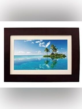 Sylvania SDPF1089 10" LED Multimedia Wood Finished Digital Photo Frame Complete